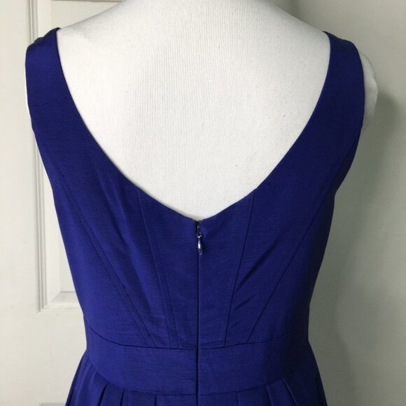 Shoshanna Royal Blue Open Flare Dress Size 4 - Picture 9 of 15